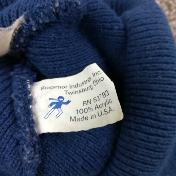 Vintage 90s Dallas Cowboys Beanie Hat Rossmor Industries Winter Knit USA Made - Picture 3 of 3